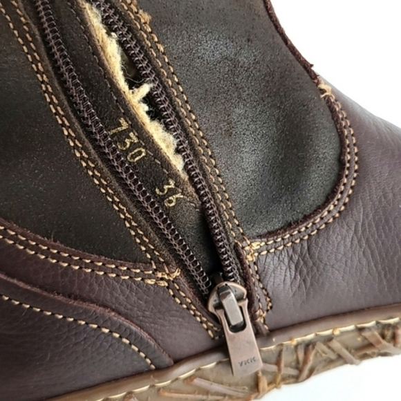 El Naturista Lista Nido Women's Brown Leather Suede Insulated Winter Boots Sz 36 - Picture 12 of 15